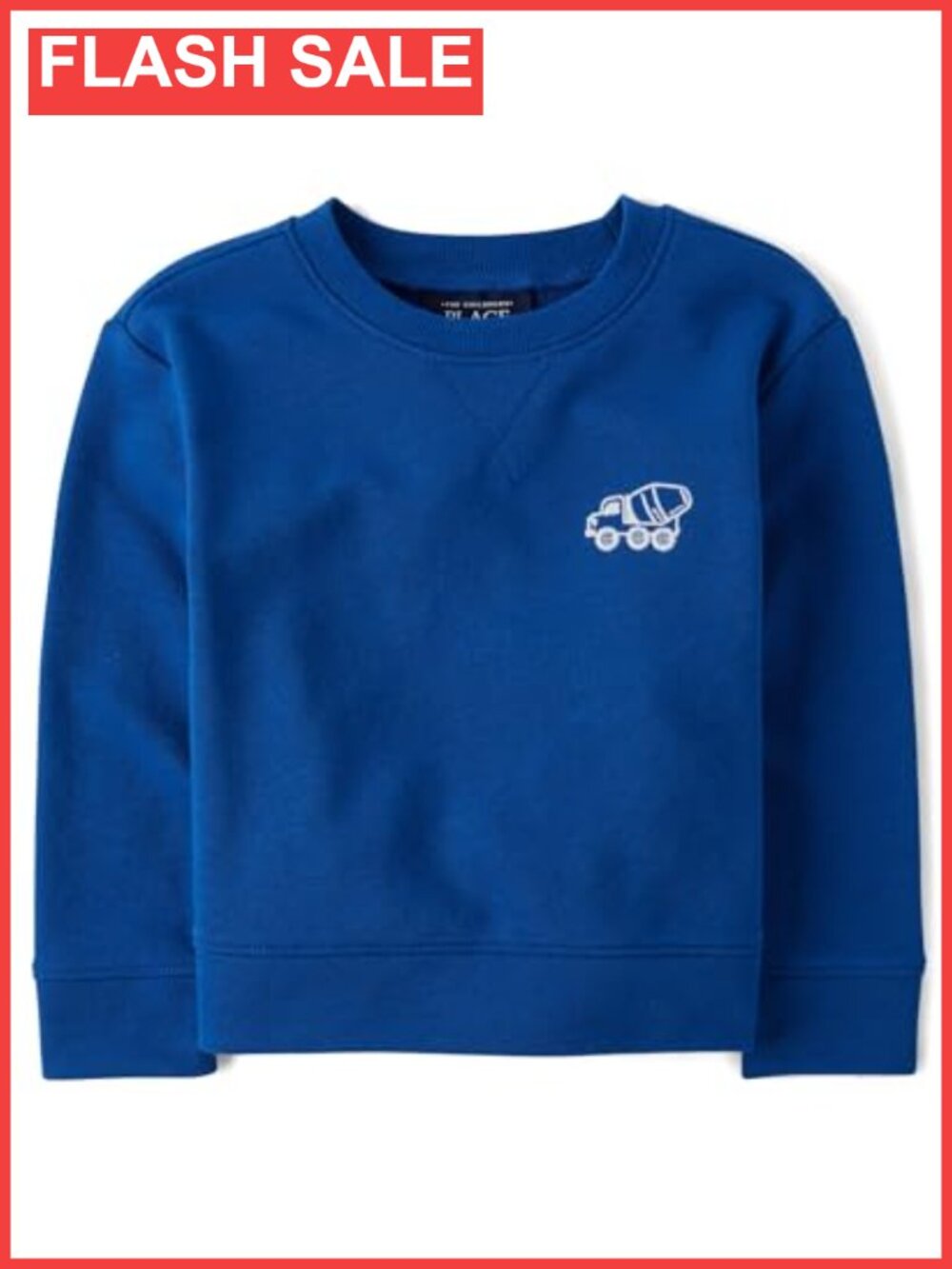 Kids Boys Crew Neck Pullover Sweatshirt Cotton Poly French Terry Long Sleeve